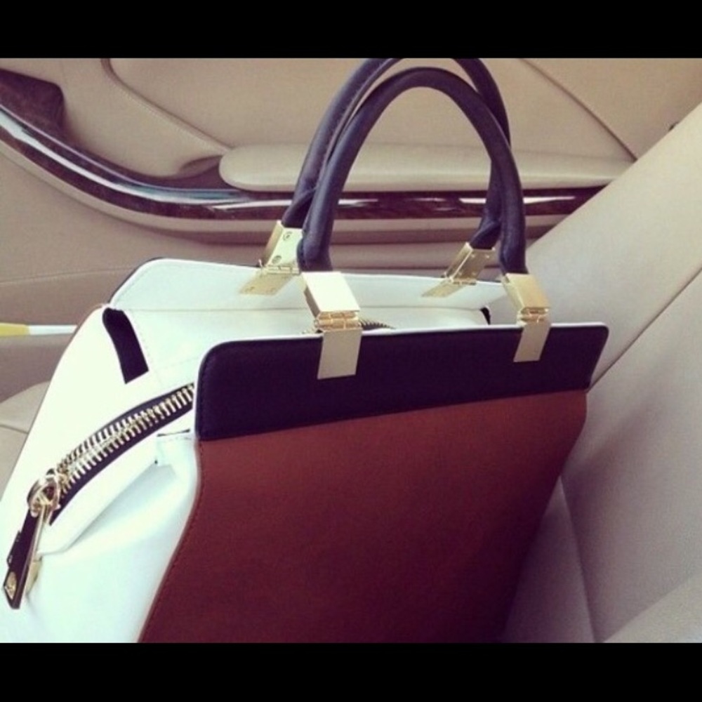 Zara color block satchel